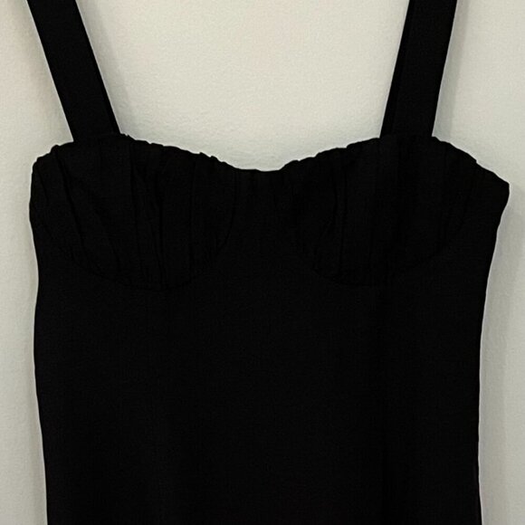 Reveriee Linen Blend Sheath Dress in Black Size L - Picture 10 of 11